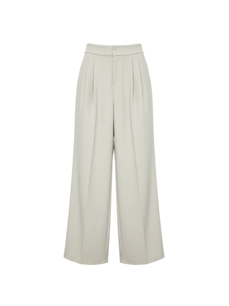 PANTALÓN DE VESTIR DOBLE BOTÓN - BEIGE